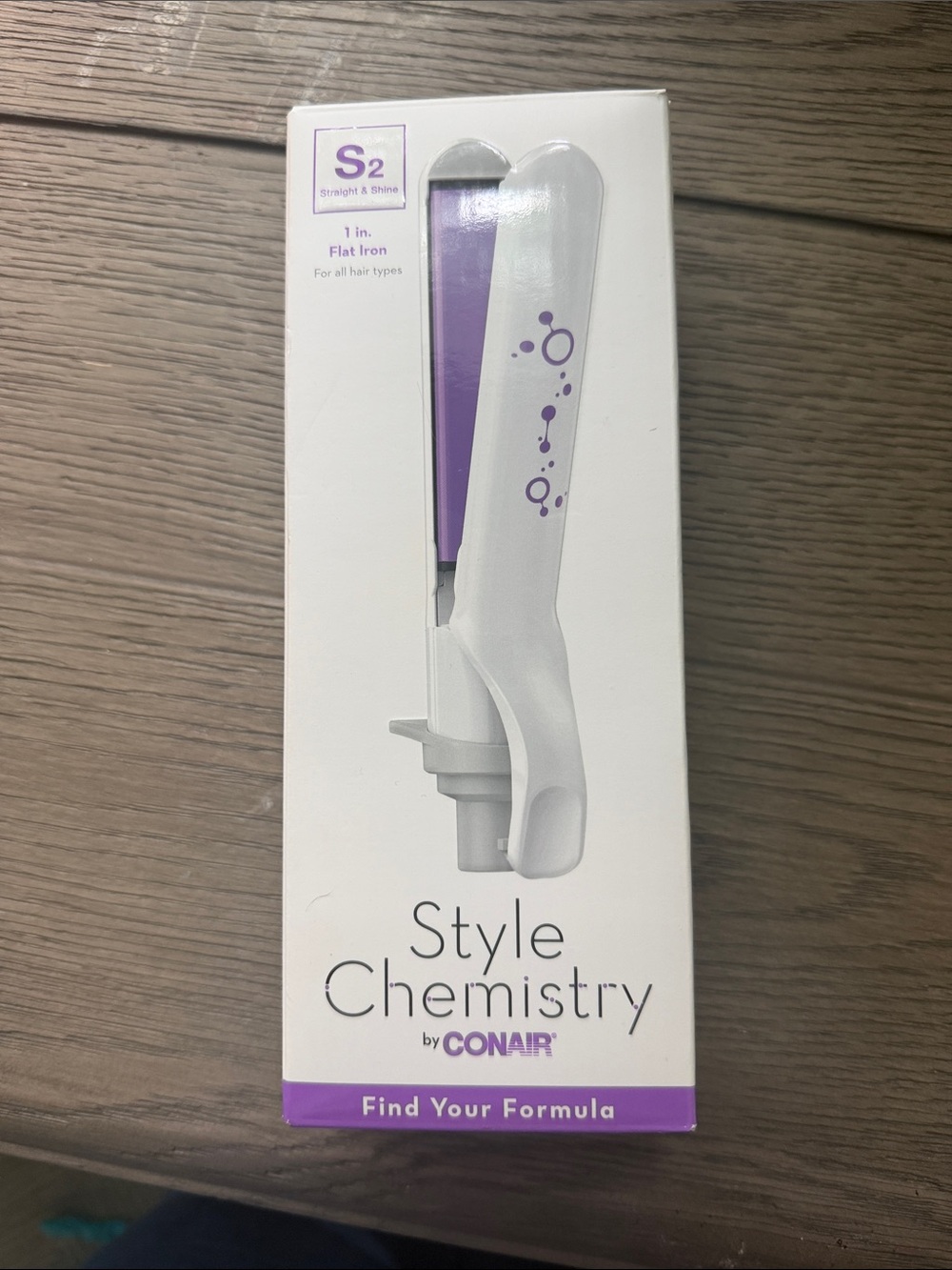 Conair Style Chemistry S2 1" Flat Iron — White and Purple